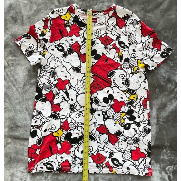 Zara x Peanuts Tshirt Mini Dress Cotton Short Sleeve Snoopy Womens Large - Picture 11 of 11